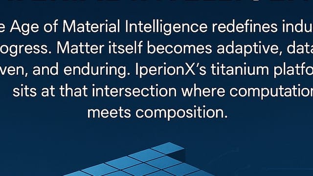 $IPX IperionX and the Age of Material Intelligence