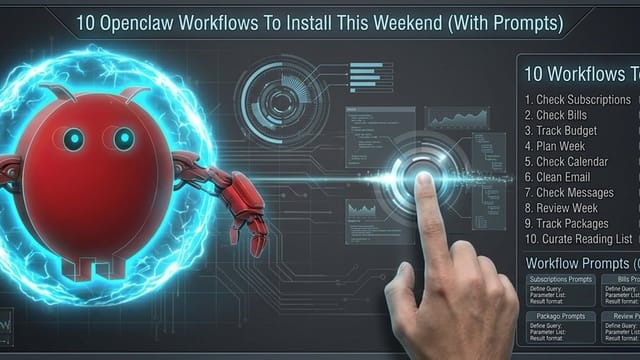 10 Openclaw Workflows To Install This Weekend