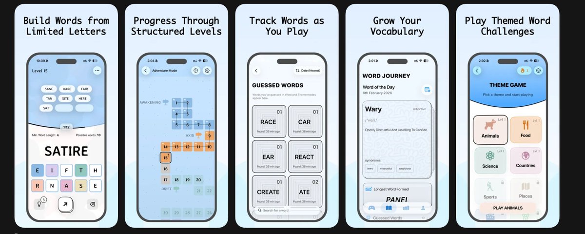 I built a word puzzle game with SwiftUI & Liquid Glass