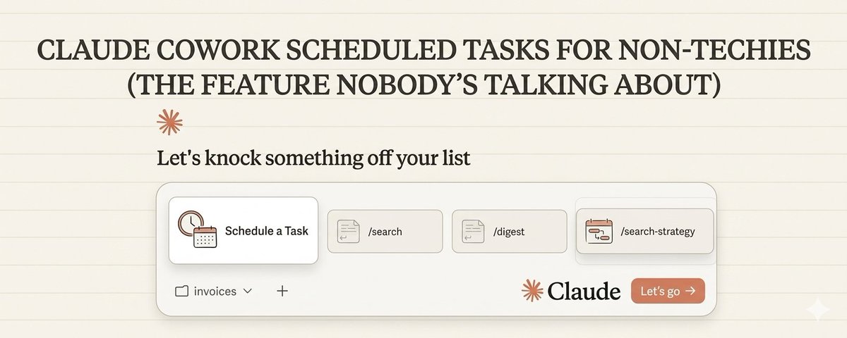 Claude Cowork scheduled tasks for non-techies (the feature nobody's talking about)
