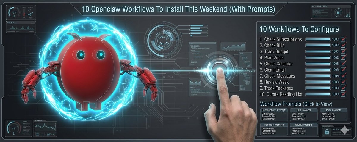 10 Openclaw Workflows To Install This Weekend