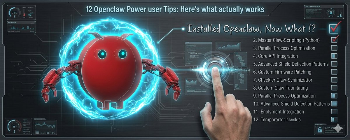 12 Openclaw Power user Tips: Here's what actually works