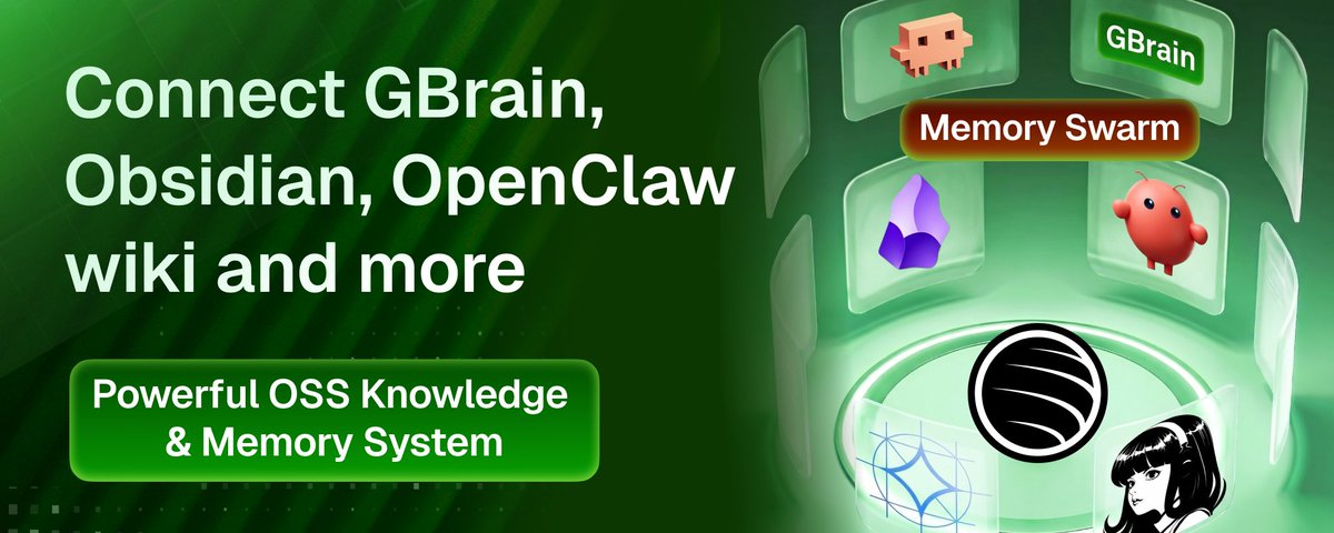 Connect your GBrain, Obsidian, OpenClaw Wiki, markdowns and give them a brain 