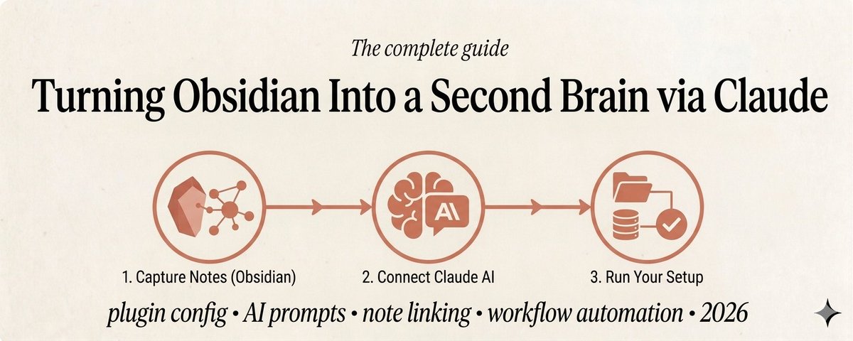 How I Turned Obsidian Into a Second Brain That Runs on Claude (Full Setup Guide)