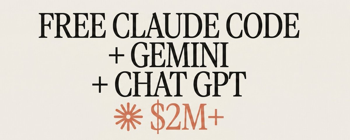 FREE CLAUDE CODE + GEMINI + CHAT GPT